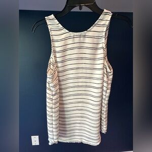 Who What Wear Black and White Striped Top